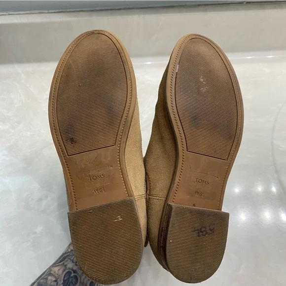 Tan Suede Chelsea Ankle Boots | TOMS 6.5 - Picture 8 of 11